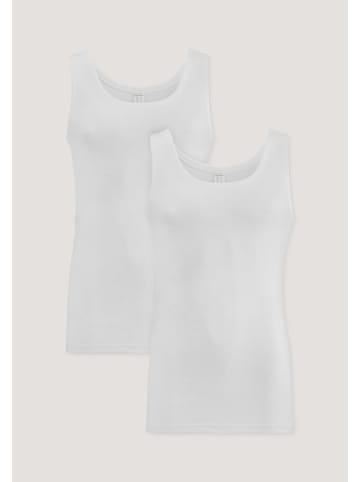 Hessnatur Athletic Shirt Fitted 2er Pack in naturweiss