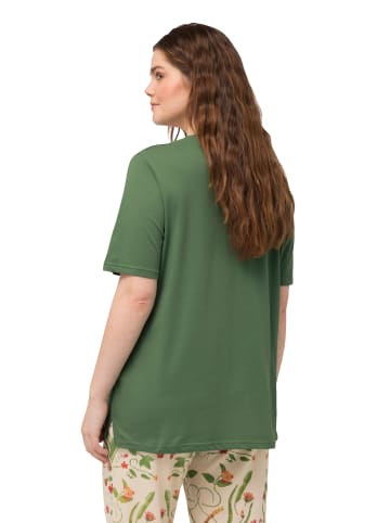 Ulla Popken Pyjama-Shirt in grün