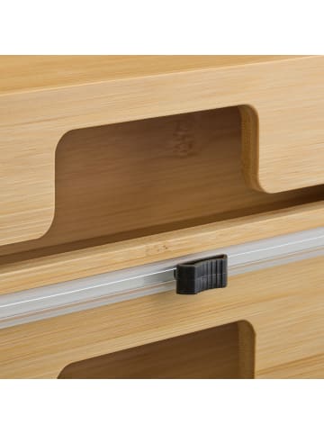relaxdays Folienspender in Natur - 2 Rollen