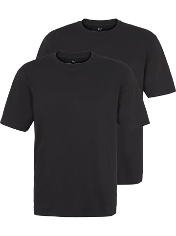 Jan Vanderstorm Doppelpack T-Shirt ERKE in schwarz