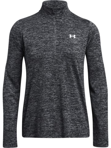 Under Armour Longsleeve "Tech 1/2 Zip- Twist" in Schwarz