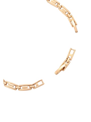 faina Women Crystal-Studded Link Bracelet in Rose Gold White