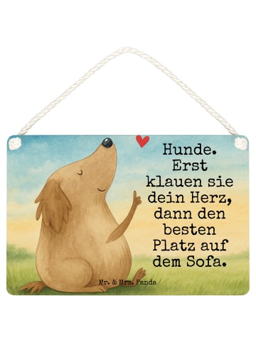 Mr. & Mrs. Panda Deko Schild Hund Liebe Design mit Spruch in Weiß