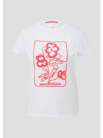 QS T-Shirt in 01D0_weiß