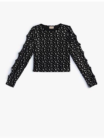 KOTON Bluse in Schwarz Gemustert