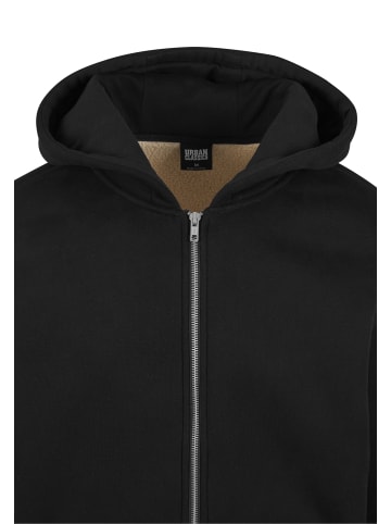 Urban Classics Urban Classics Bonded Sherpa Zip Hoody in black