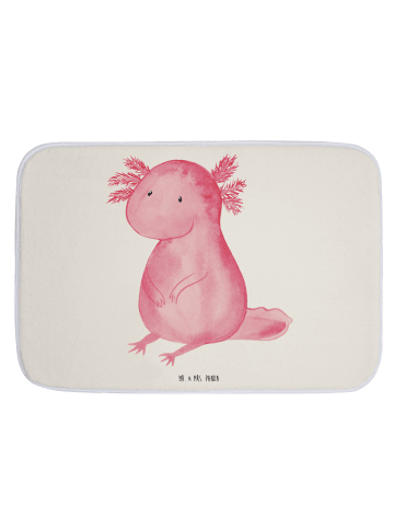 Mr. & Mrs. Panda Duschvorleger Axolotl Niedlich ohne Spruch in Weiß