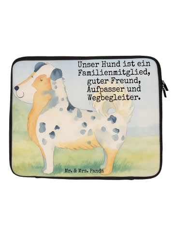 Mr. & Mrs. Panda Laptop Tasche Hund Australien Shepherd Design m... in Weiß
