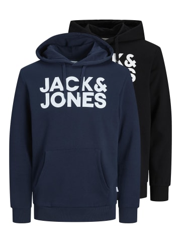 Jack & Jones 2er-Pack Kapuzenpullover in Black