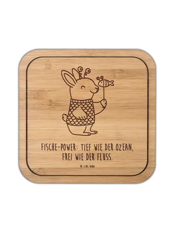 Mr. & Mrs. Panda Untersetzer quadratisch Fische Astrologie mit S... in Transparent