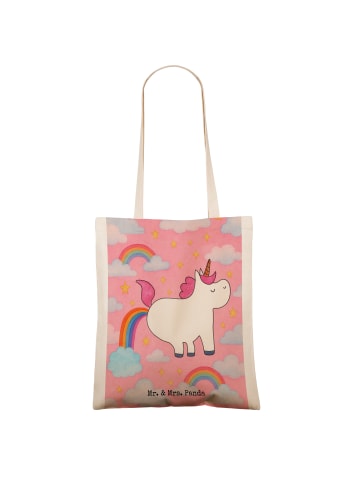 Mr. & Mrs. Panda Tote Bag Einhorn Pupsen Design ohne Spruch in Weiß