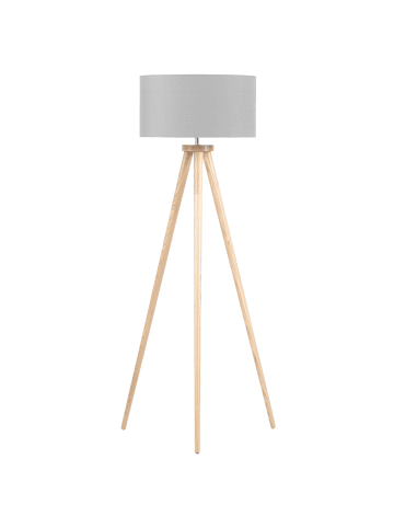 Beliani Stehleuchten NITRA in Grau/Braun - (W) 45 x (H) 142 x (L) 45 cm