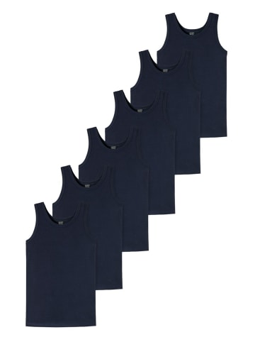 Schiesser Unterhemd / Tanktop Teens Boys 95/5 Cotton in Nachtblau