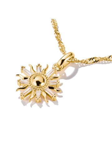 Thomas Sabo Charm-Anhänger Sonne Mit Steinen Connect in gold, weiß