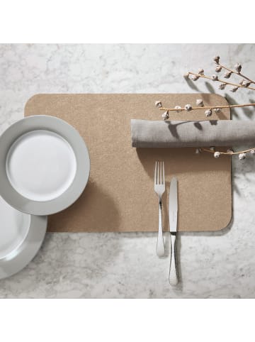 Erwin Müller Filz Tischset 4er-Pack Beja in cappuccino