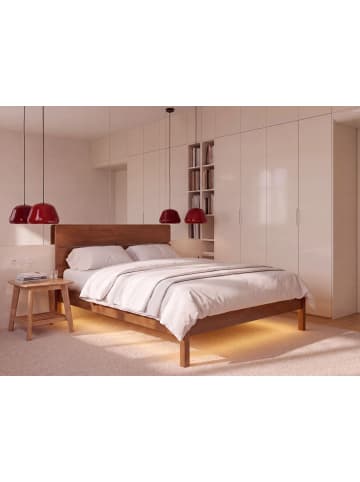 Beliani Doppelbett BOISSET in Braun - (W) 125 x (H) 101 x (L) 205 cm