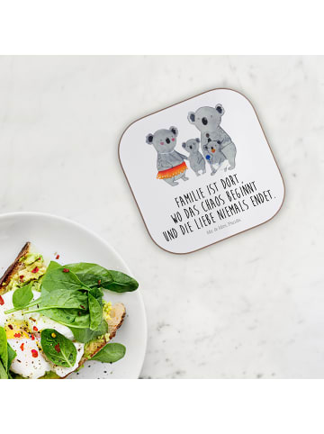 Mr. & Mrs. Panda Bierdeckel Koala Familie mit Spruch in Weiß