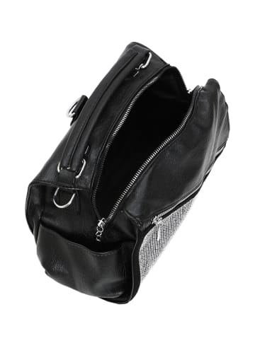 faina Damen Handtasche in Schwarz Silber