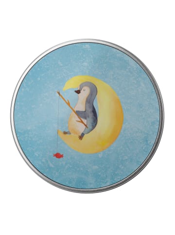 Mr. & Mrs. Panda Erinnerungsbox Pinguin Mond ohne Spruch in Eisblau