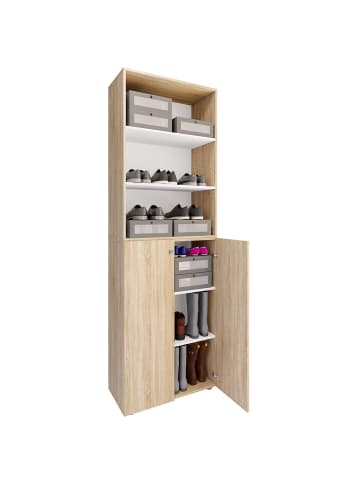 ebuy24 Schuhschrank Lona2XLDTR Eiche Eiche 70 x 39 cm