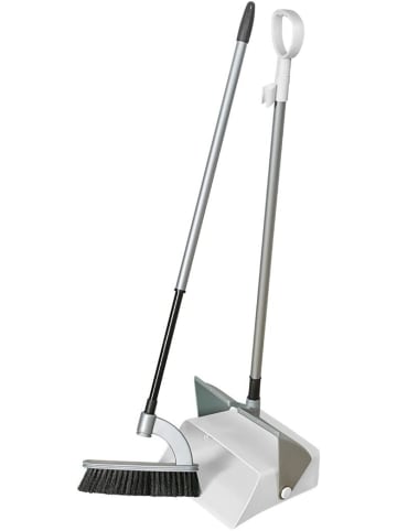 Novaliv Novaliv Standkehrgarnitur Combi ergonomisches Design Kehrbesen mit Sch in Weiß