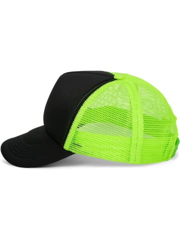 styleBREAKER Mesh Cap in Schwarz-Neongrün