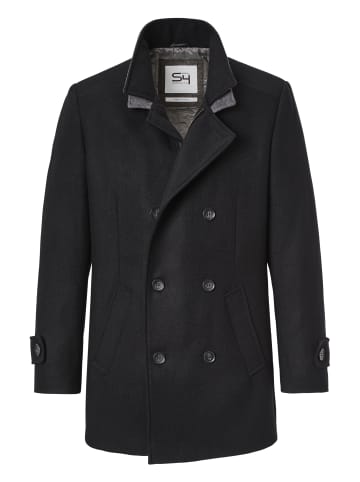 S4 JACKETS Wollmantel George in black