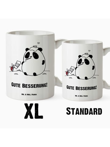 Mr. & Mrs. Panda Steinguttasse Panda Gute Besserung mit Spruch in Weiß