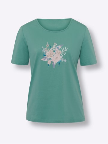 Sieh an! Kurzarmshirt in jade-taubenblau
