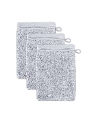 Möve Waschhandschuh Superwuschel 3er-Pack in silver