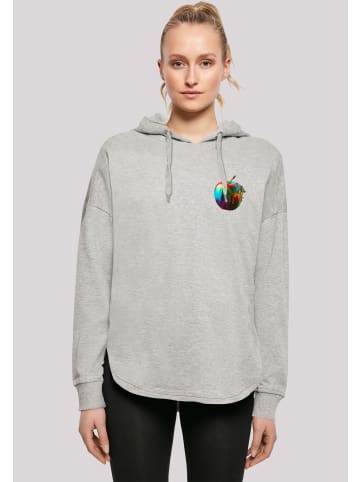 F4NT4STIC Oversized Hoodie Colorfood Collection - Rainbow Apple in grau