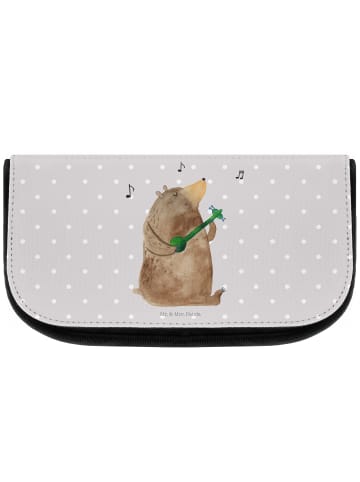 Mr. & Mrs. Panda Make-Up Bag Bär Gitarre ohne Spruch in Grau Pastell