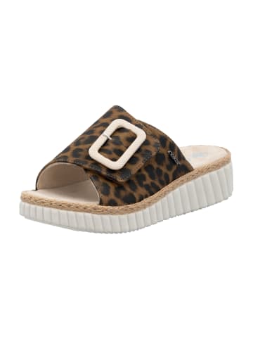 rieker Plateau Pantoletten in Animal