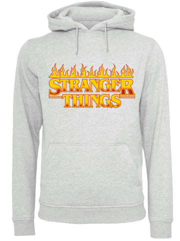 F4NT4STIC Hoodie Stranger Things Fire Logo Women Netflix TV Series in grau meliert