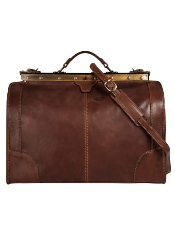 piké Doktortasche / Reisetasche LOMBARDIA MEDIUM echt Leder in braun
