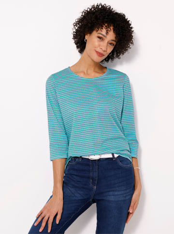 Sieh an! 3/4-Arm-Shirt in ozean-ecru-bedruckt