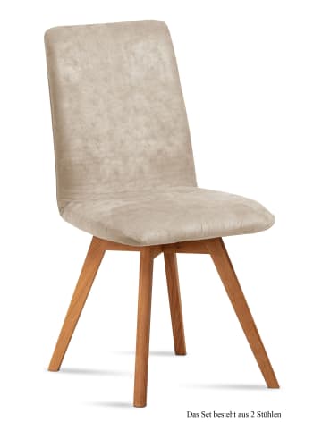 58 aufm Kessel ESSZIMMERSTUHL (2er-Set) Dilga 47x92x60 Schwarz/Natur