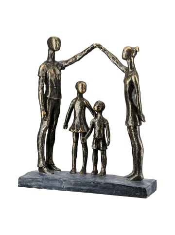 GILDE Skulptur schützende Hände bronzefarben - (H) 30 cm