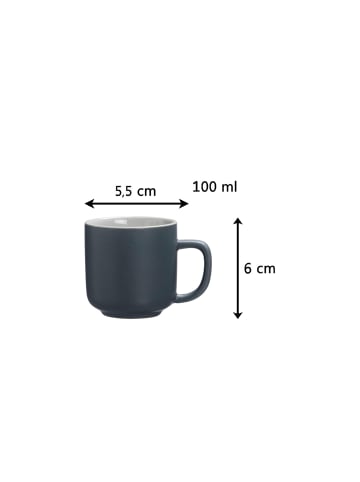 Ritzenhoff & Breker Espressotasse mit Untertasse Jasper 100 ml in Grau