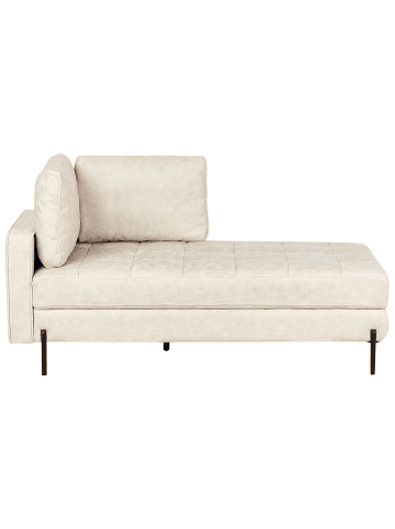 Beliani Chaiselongue REBAIS in Beige/Schwarz - (W) 172 x (H) 85 x (L) 85 cm