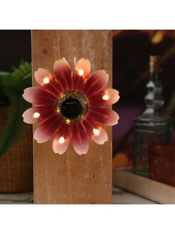 MARELIDA LED Solar Blume Hängedeko Lichtsensor D: 14cm in rot