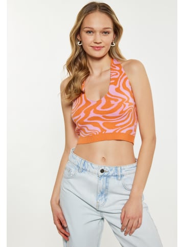 myMo Damen Cropp-Top in PINK ORANGE