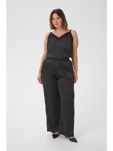 KAFFE curve Casual Hose KCmissu Loose fit in Black W. White Dot