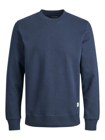 Jack & Jones Sweatshirt 'JJEBASIC REG' Marineblau