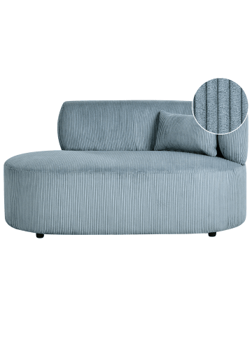 Beliani Chaiselongue VANVEY in Blau/Schwarz - (W) 147 x (H) 73 x (L) 78 cm