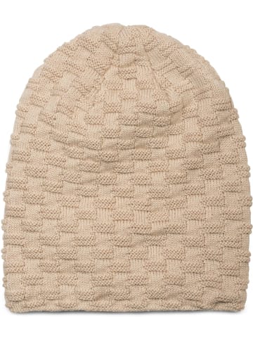 styleBREAKER Feinstrick Beanie Mütze in Sand