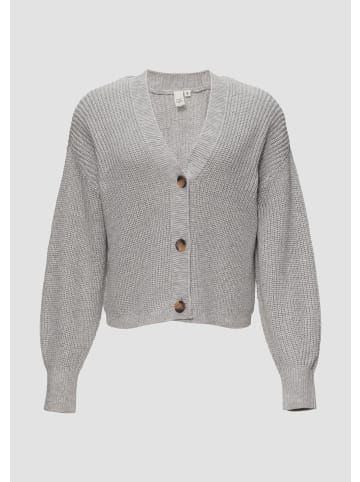 QS Strickjacke in 9400_grau meliert