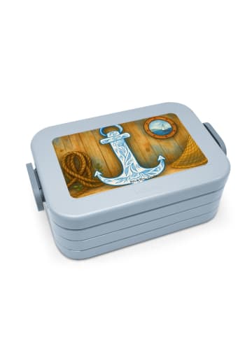Mr. & Mrs. Panda Brotdose Anker Blau Design ohne Spruch in Blau Pastell