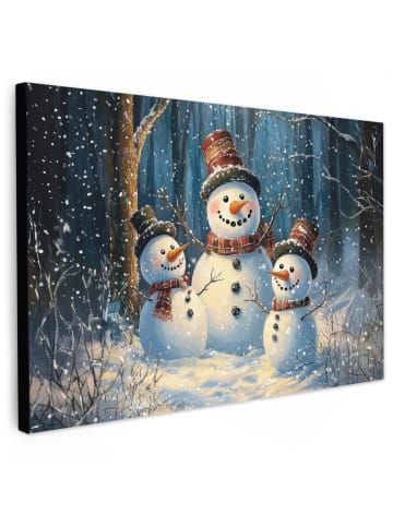 MuchoWow Leinwand Bilder Hellblau