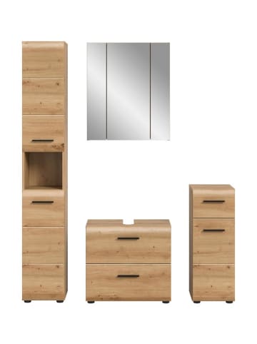 ebuy24 Badmöbelset Ice (4-teilig) Eiche 150 x 30 cm